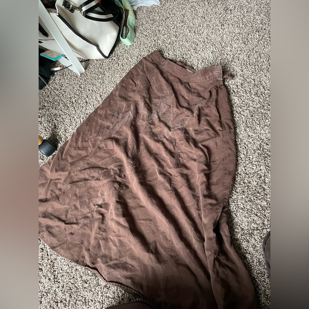 Croft and barrow size small midi brown skirt